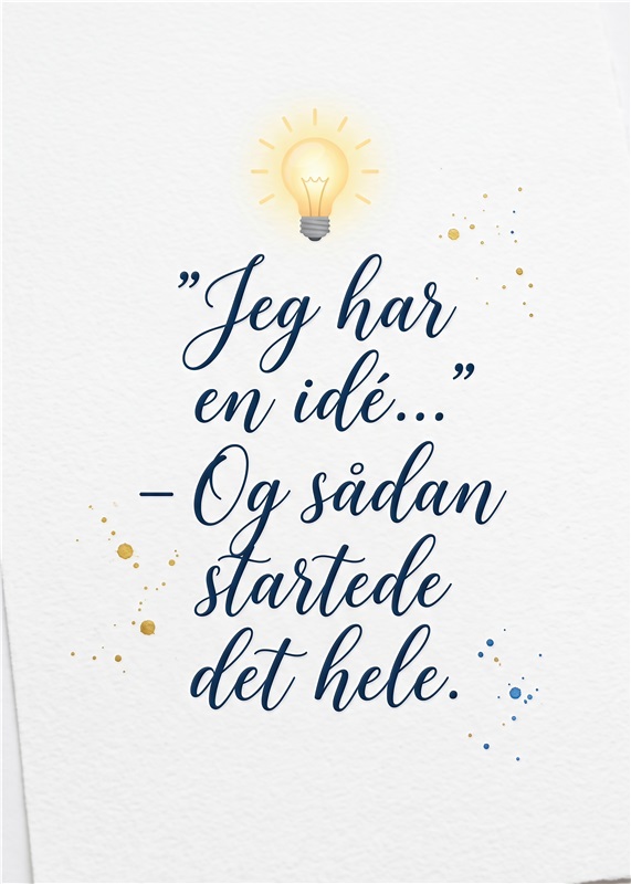 Inspirerende Idéer til Væggen - Bring inspiration ind i dit hjem med dette smukke poster, hvor ordet 'idé' lyser op som en pære. Med sit kunstneriske design tilføjer det en kreativ atmosfære til enhver væg og motiverer til at tænke stort.