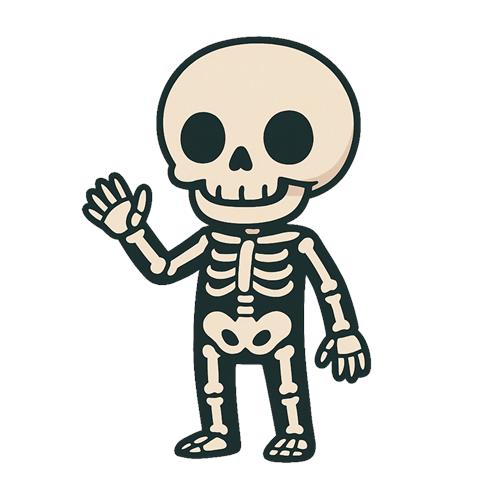 Venlig Skeletfigur