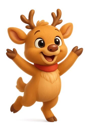 Glad Rensdyr Figur