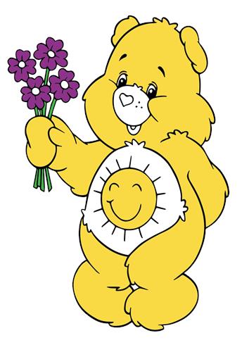 Glædelig Bamse med Blomster