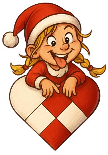 Julepige med hjerte