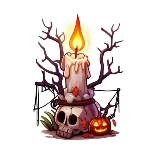 Halloween Dekoration med Lys og Skelet