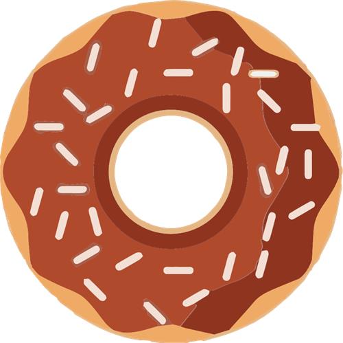 Lækker chokolade donut med perlesukker