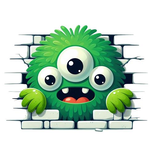 Farverig Monster Baggrund
