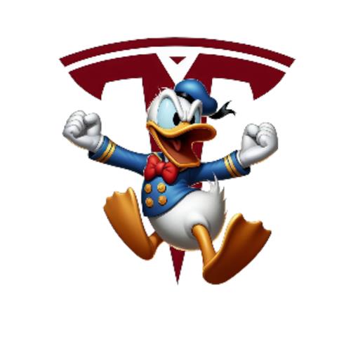 Donald Duck in Tesla Style