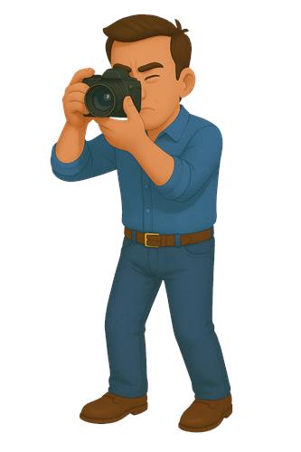 Fotograf med kamera