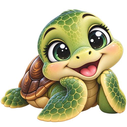 Sød tegneserieskildpadde