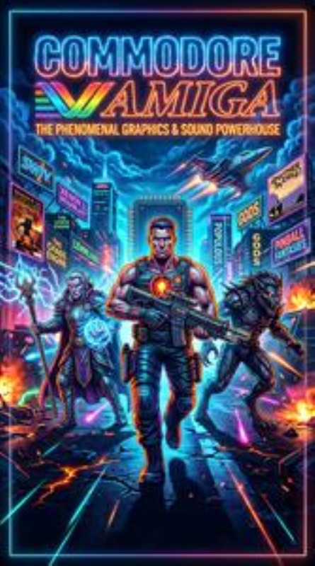 Commodore Amiga: En Grafisk og Lydmæssig Revolution - Oplev den futuristiske verden af Commodore Amiga med denne fantastiske plakat! Med sine dramatiske karakterer og strålende neonløsninger fanger den essensen af 80'ernes videospilkultur og vil bringe liv og stemning til ethvert rum.