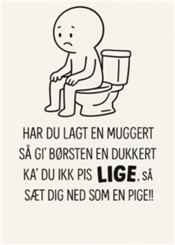 Toilet Humor: En Sjov Og Uventet Situation - Oplev den humoristiske side af toiletvaner med denne komiske illustration. Den charmerende tegneseriefigur vil bringe smil frem og give en let sjov stemning til dit rum.