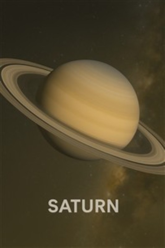 Saturn: Den Eventyrlige Ringplanet - Oplev den majestætiske skønhed af Saturn, der stråler med sine ikoniske ringe mod en stjerneklar baggrund. Et perfekt valg for stuer eller kontorer, hvor drømme om universet kan komme til live.