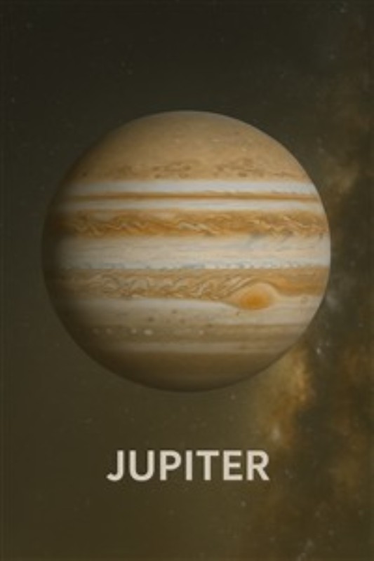Jupiter - Universets Kæmpe - Oplev den majestætiske skønhed af Jupiter, den største planet i vores solsystem. Dens ikoniske striber og intense farver bringer en inspirerende atmosfære til ethvert rum.