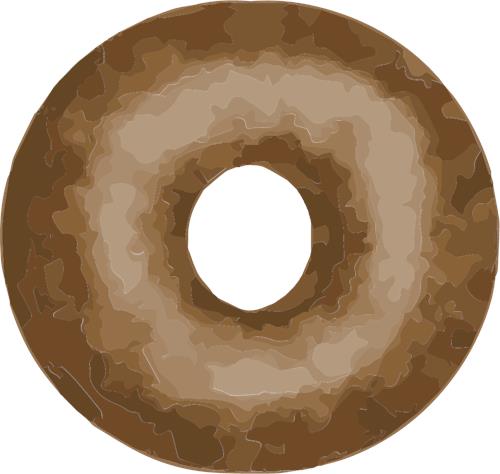 Lækker Donut i Brune Nuancer